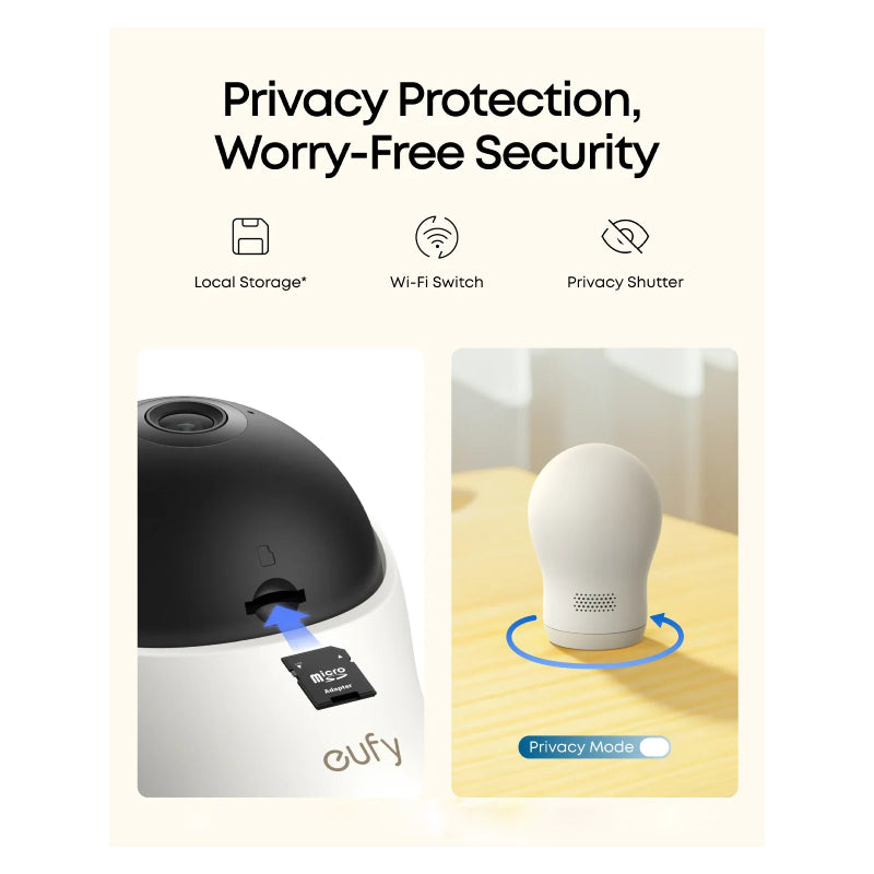 Eufy Baby C10 Pan-Tilt Add-On Camera - 2K / Wi-Fi / White