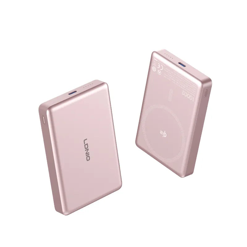 LDNIO PQ42 Wireless Fast Charger Power Bank - 15W / 10000mAh / Pink