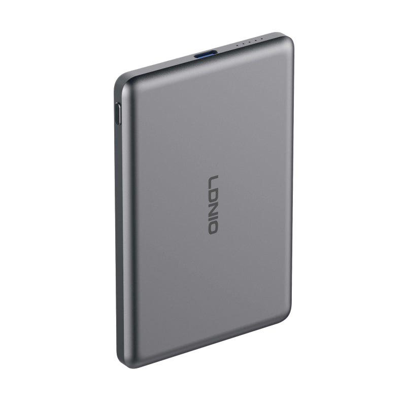 LDNIO PQ32 Ultralight Wireless Fast Charger Power Bank - 15W / 5000mAh / Grey