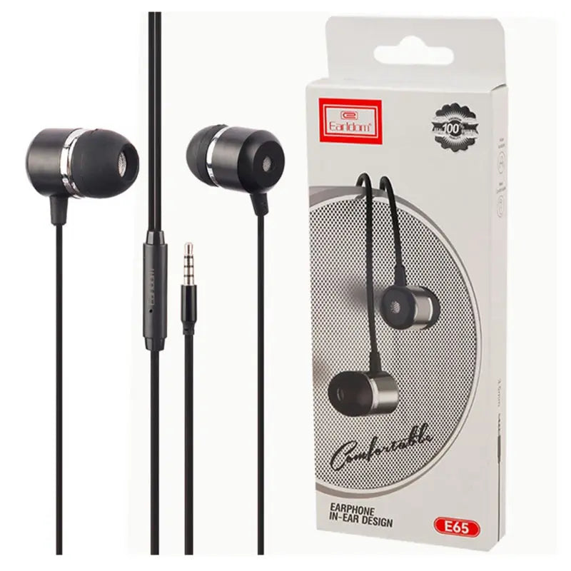 Earldom ET-E65 Stereo Earphones - 3.5mm Jack / In-Ear / Wired / Black