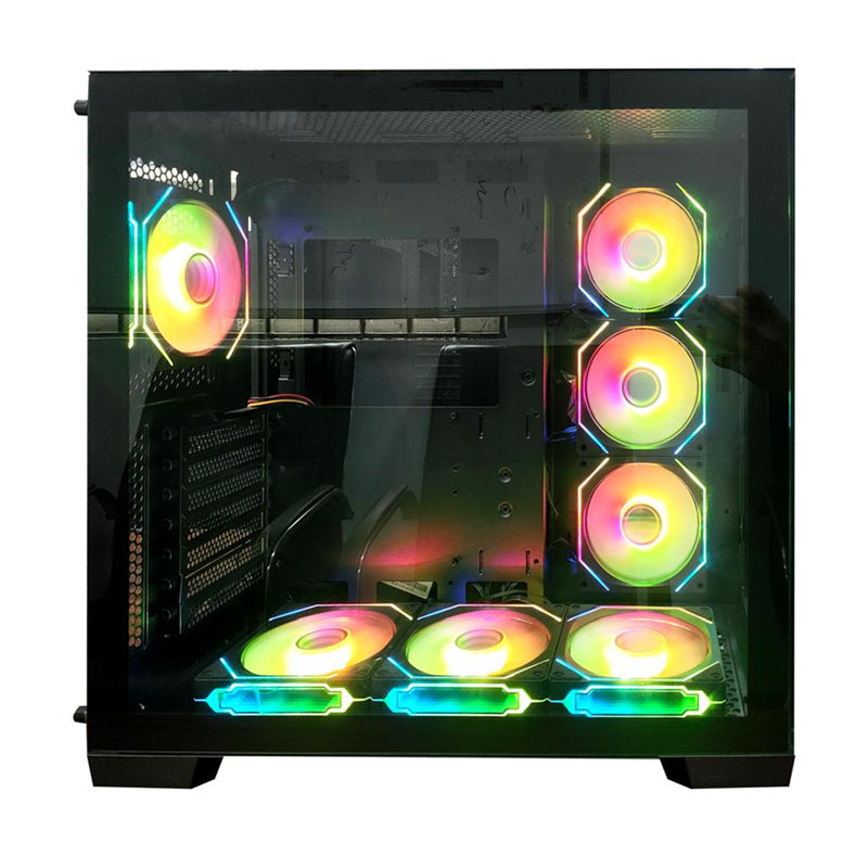 Huntkey MVP Apollo Max Mid Tower PC Case With 7 Fans - Black