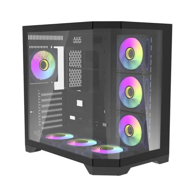 Huntkey S970 Storm Max Cryo Edition Mid Tower PC Case With 7 Fans - Black