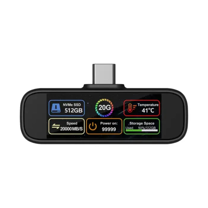 Powerology VOLTX Mini Portable SSD - 512GB / USB-C / Black