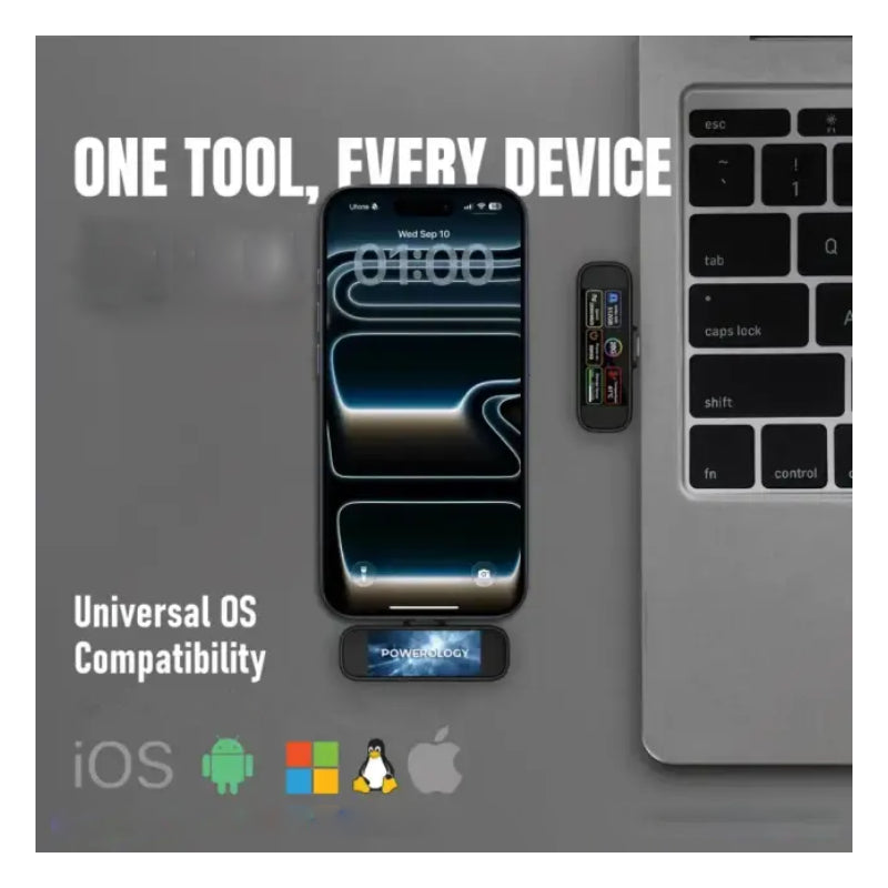 Powerology VOLTX Mini Portable SSD - 512GB / USB-C / Black