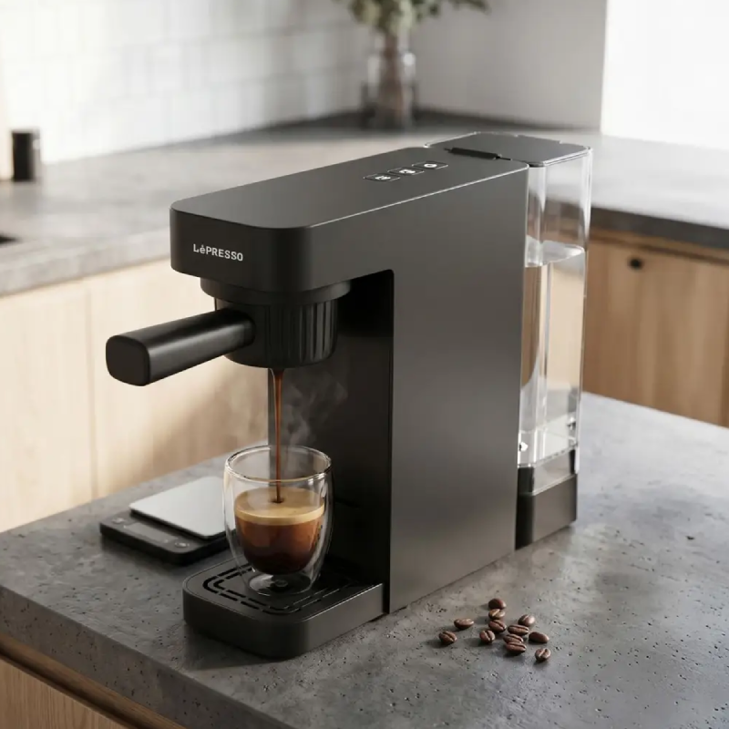 LePresso Velluto 3-in-1 Coffee Machine - 600ml / 1400W / Black