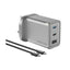 EcoFlow GaN Charger With USB-C Cable - 65W / USB-C / USB-A / Gray