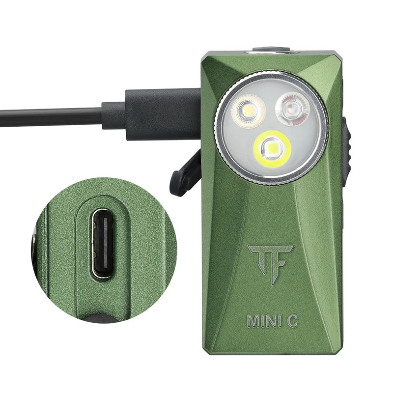 TrustFire Mini C Multifunctional Clip-on Light - Army Green