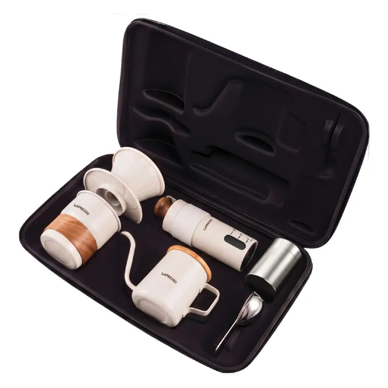 LePresso Dripzo 6-Piece Pour-Over V60 Coffee Kit - 280ml / White