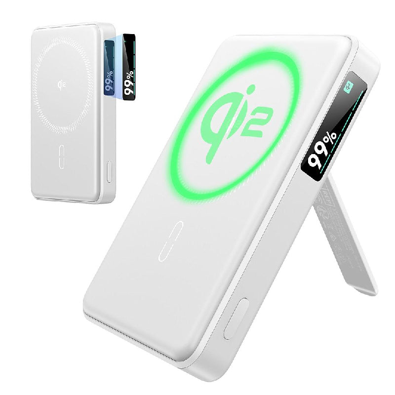 ESR Qi2 MagSlim Kickstand Power Bank - 10000mAh / White