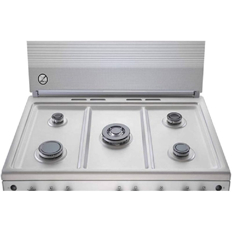 Frigidaire 5 Burners Free-Standing Gas Cooker, 90x60cm, FNGE90JGRSO - Silver