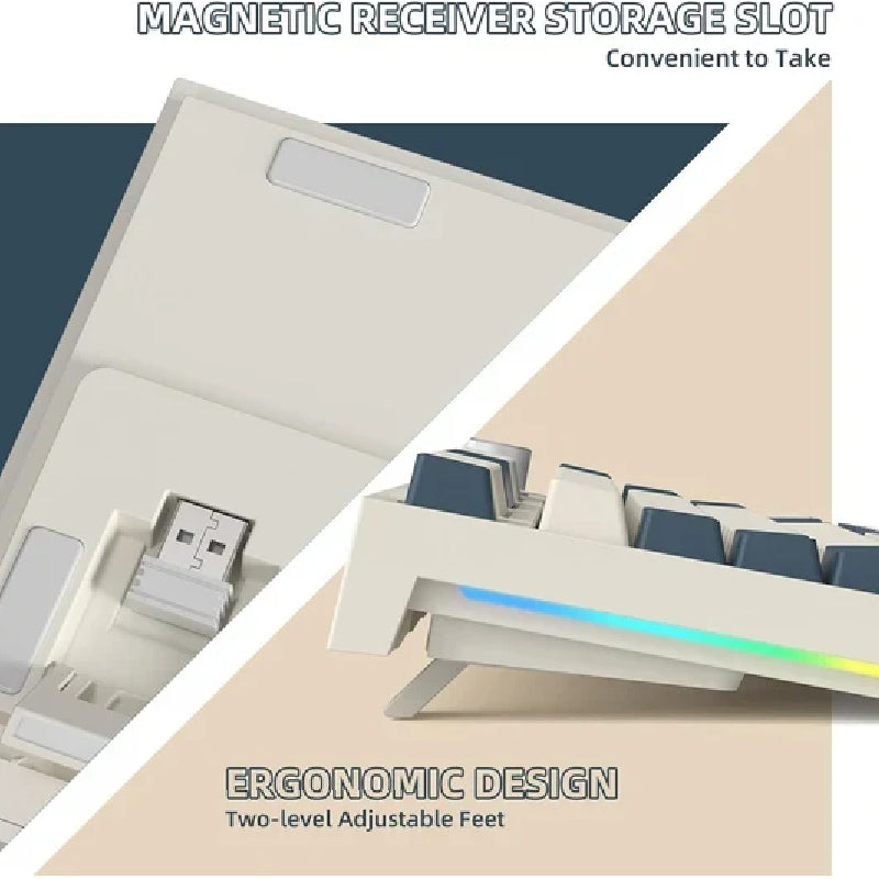 ATTACK SHARK K86 Tri-Mode RGB Gasket Structure Gaming Keyboard With Blue Whale Switch - Timing Machine
