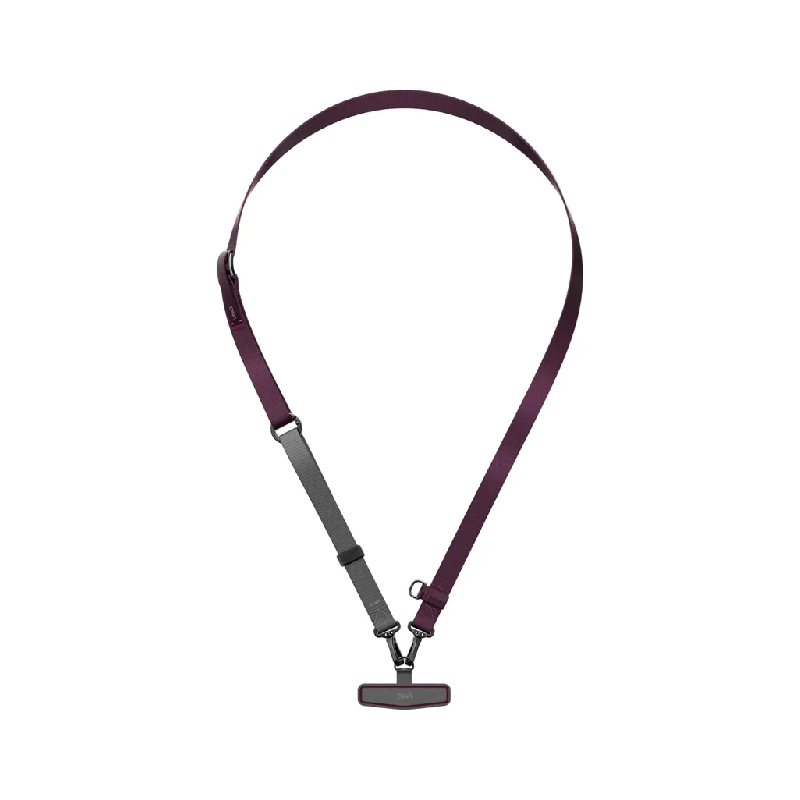 Uniq Vista Flex 2-in-1 Phone Case Lanyard and Hand Strap - Burgundy/Slate Grey