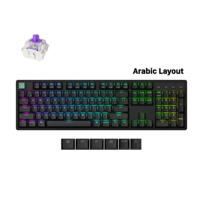 Keychron K10 HE Wireless 80% Wireless Mechanical Keyboard - Bluetooth / 2.4GHz (Arabic Layout) / Black