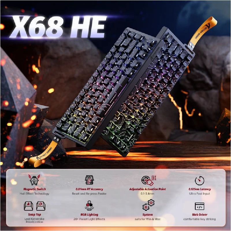 لوحة مفاتيح ألعاب ميكانيكية هجينة ستيل سيريز أبيكس 5، سلكية، RGB، باللون الأسود