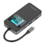 Porodo 6-في-1منفذ يو اس بي موزع مع شاشة رقمية ذكي شاشة  رمادي