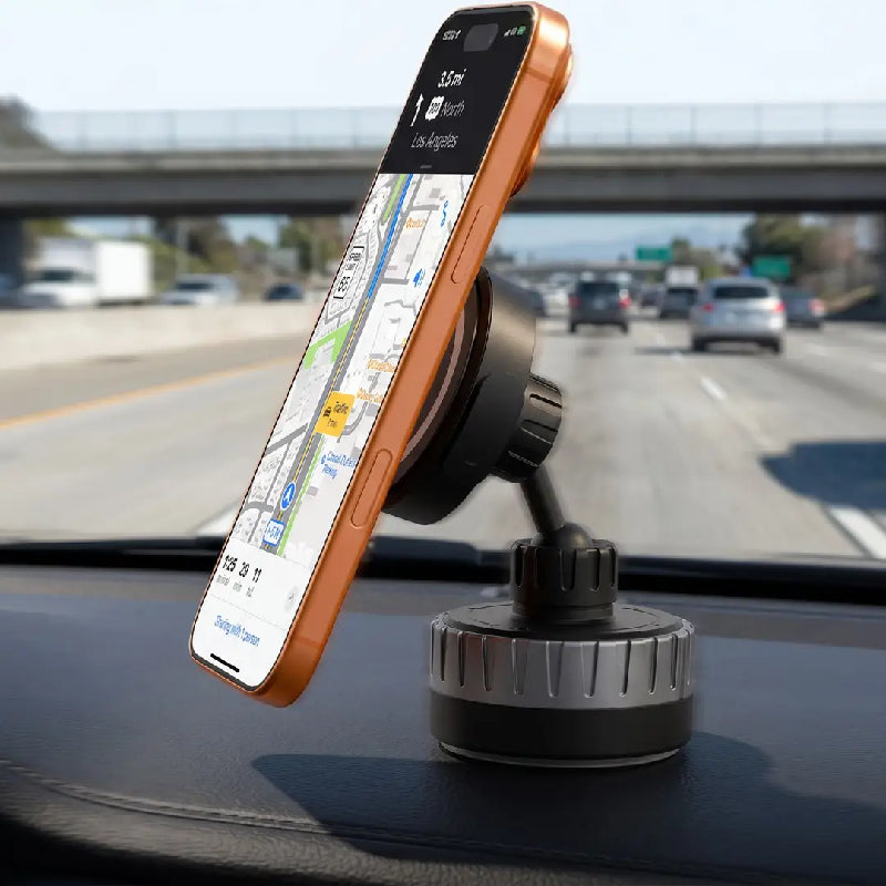 Porodo Blue 2-in-1 Magsaif 360° Rotating Phone Grip - Black