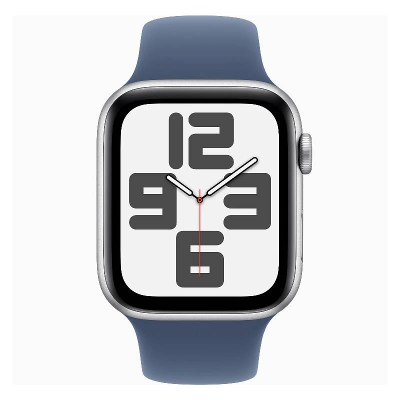 ابل ساعة SEالثاني الجيلالثاني ) مع الرياضة باند - LTPO OLED / 44 مم / متوسط/ كبير / بلوتوث / واي-فاي / أزرق ذكي