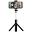 Porodo Blue Flexi Selfie Stick Tripod with Foldable Tripod Base - Black