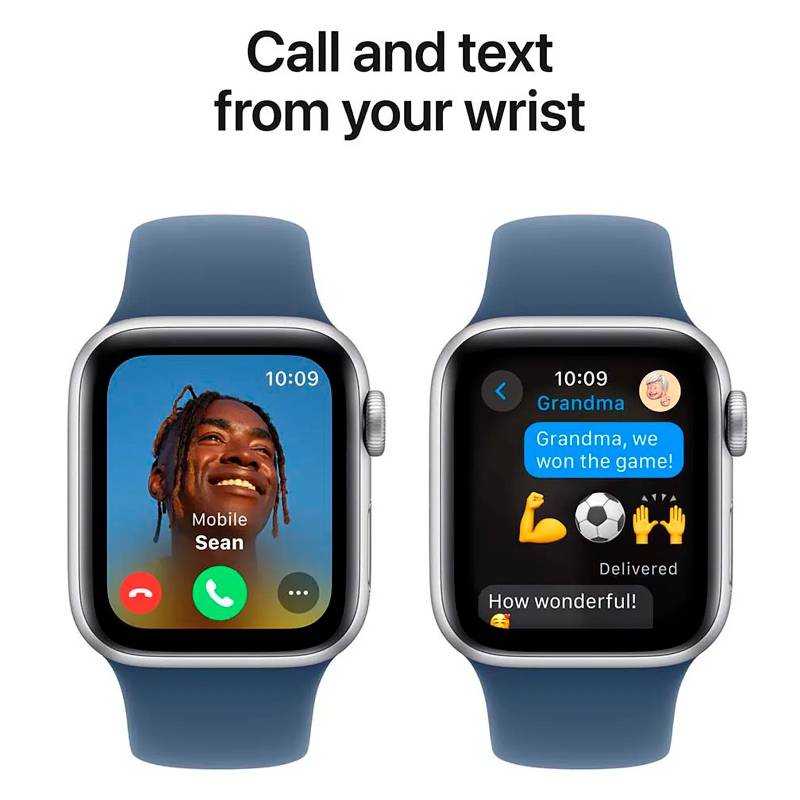 ابل ساعة SEالثاني الجيلالثاني ) مع الرياضة باند - LTPO OLED / 44 مم / متوسط/ كبير / بلوتوث / واي-فاي / أزرق ذكي