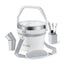 Buzio Insulated Ice Bucket with Lid Scoop Tongs and 2 Cups - 7L / White