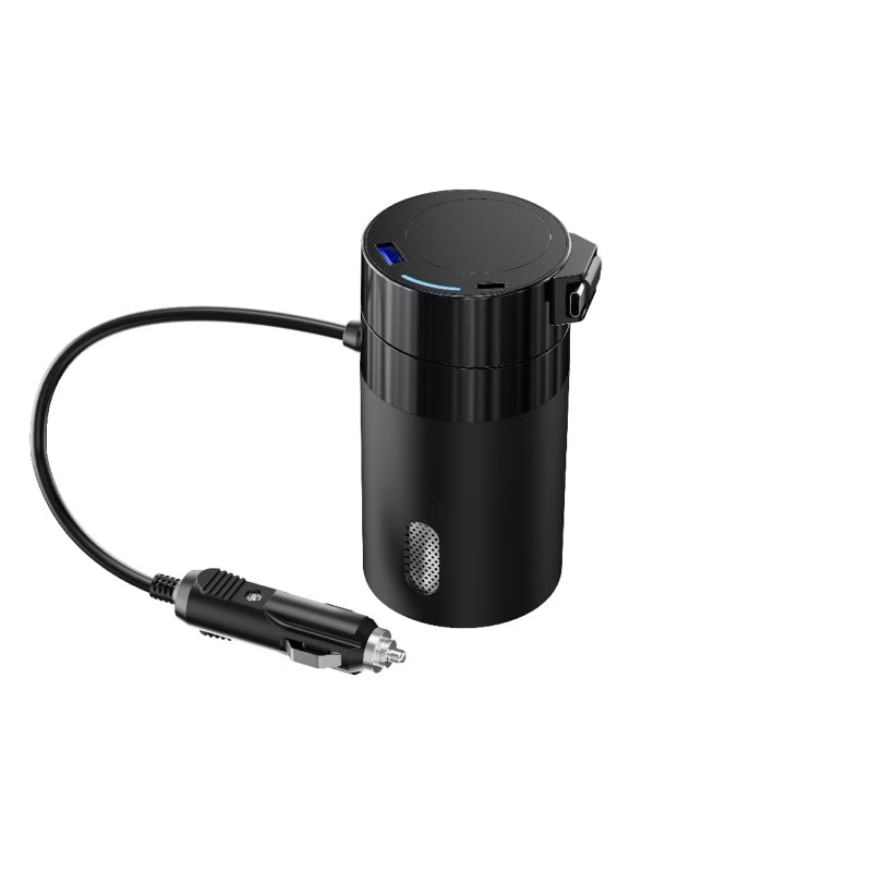 Powerology Universal Car Power Inverter - 200W / USB-C / USB-A / Black