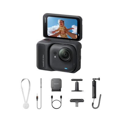 Insta360 GO Ultra Tiny Hands -Free 4K Cam Creator Bundle - Up to 12MP / Bluetooth / Wi-Fi / Black