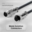 ATTACK SHARK C01 PRO Double Sleeved Type-C Coiled Cable - Grey
