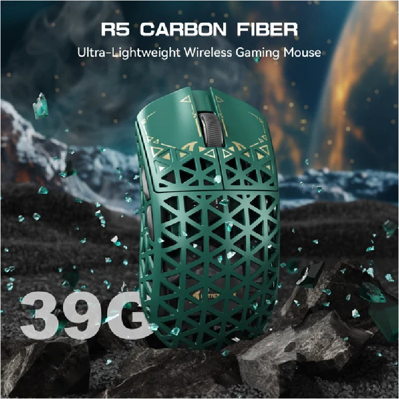 ATTACK SHARK R5 Ultra Carbon Fiber 8K PAW3950MAX Wireless Gaming Mouse - Green