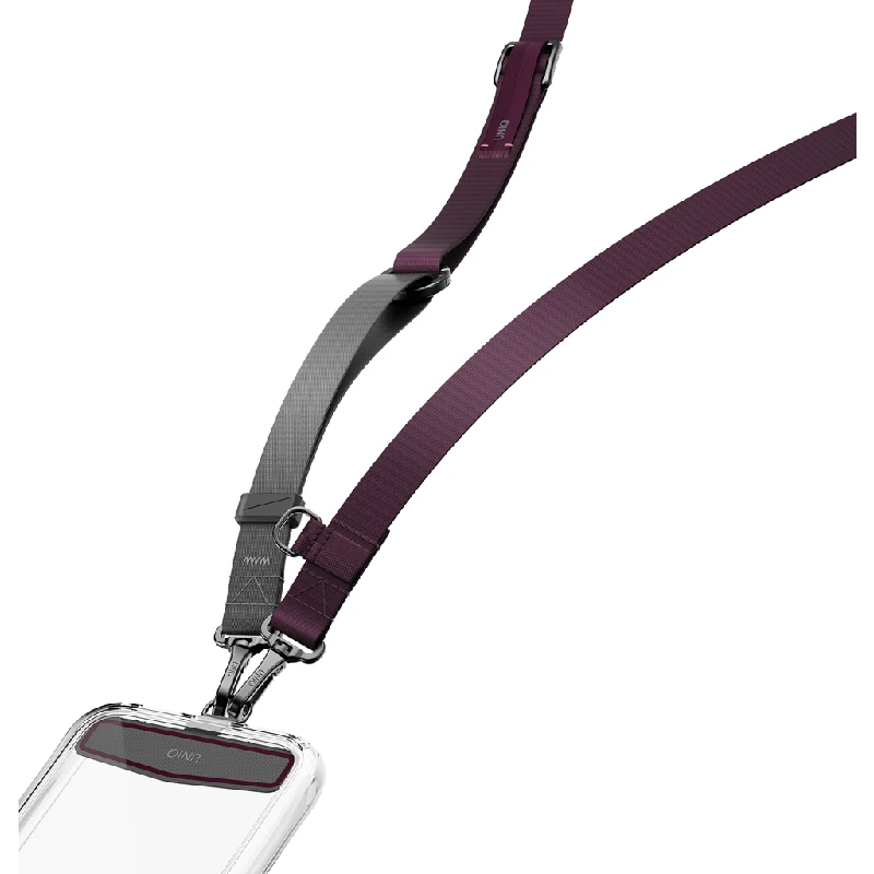 Uniq Vista Flex 2-in-1 Phone Case Lanyard and Hand Strap - Burgundy/Slate Grey