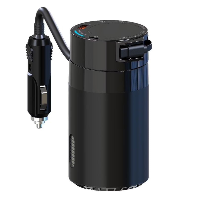 Powerology Universal Car Power Inverter - 200W / USB-C / USB-A / Black