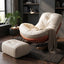 Black Bull Steel Recliner Rocking Chair with Ottoman