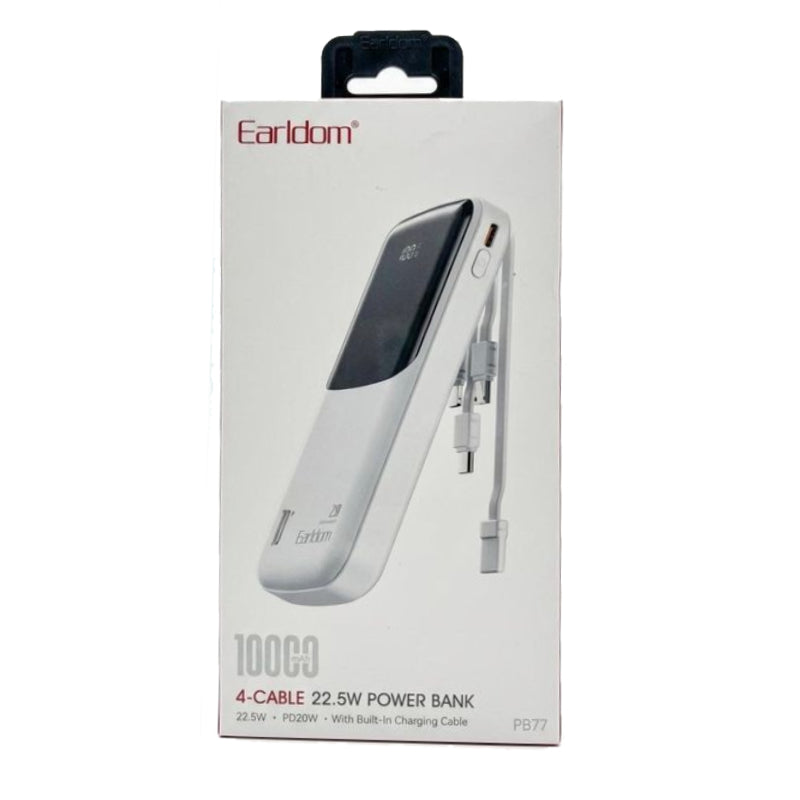 Earldom ET-PB77 Power Bank - 22.5W / 10000mAh / White