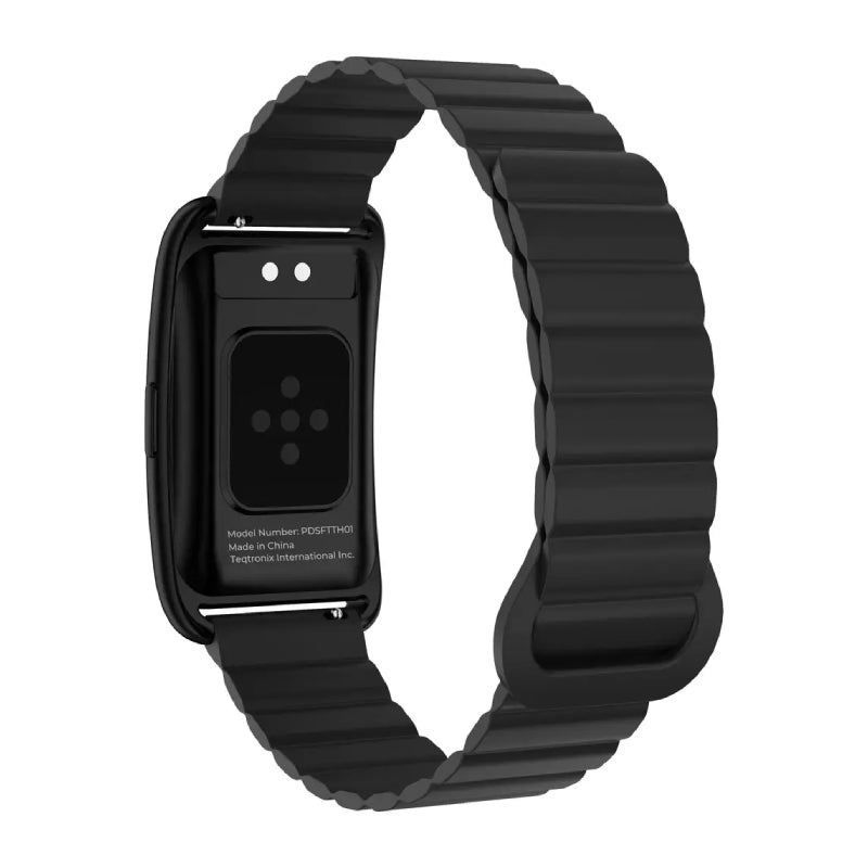 Porodo TrackFit Arc Smart Fitness Band with Magnetic Strap - Bluetooth / 200mAh / Black