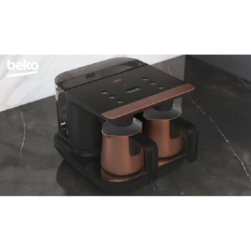 Beko Telve Duo Turkish Coffee Machine, 1050W, 1.5 L, TKM8961B - Copper/Black