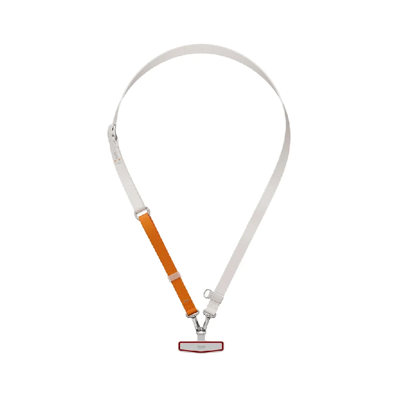 Uniq Vista Flex 2-in-1 Phone Case Lanyard and Hand Strap -  Mist Grey/Volt Orange