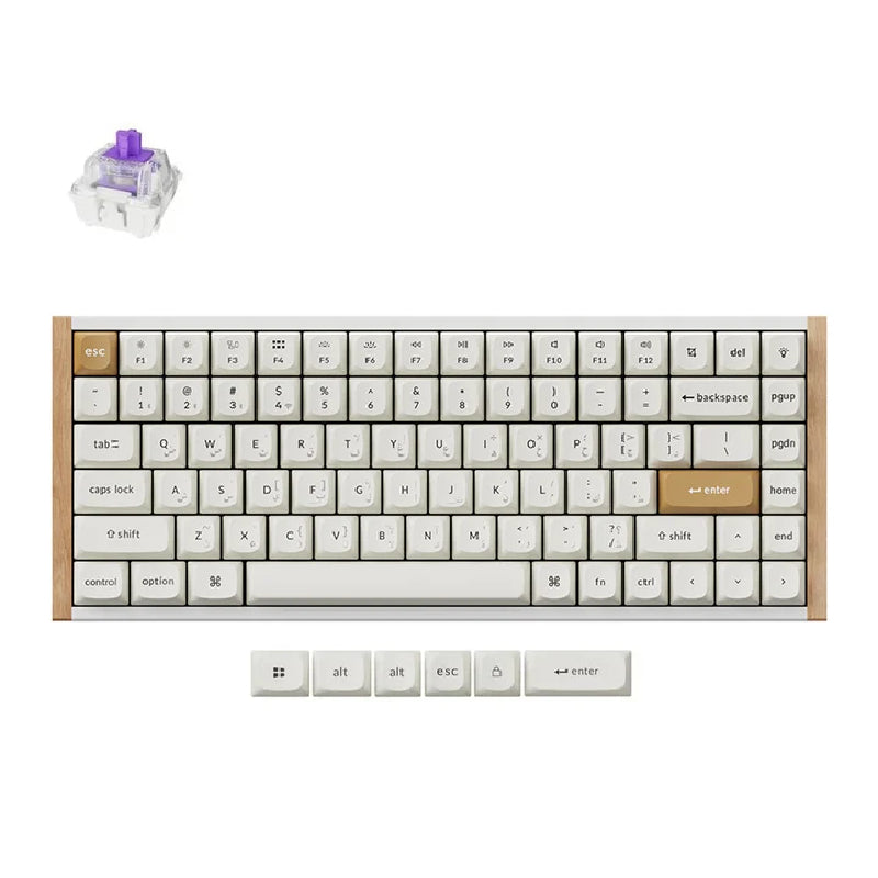 Keychron K2 HE Special Edition RGB Wireless Mechanical Gaming Keyboard With Magnetic Switch - Arabic layout / White