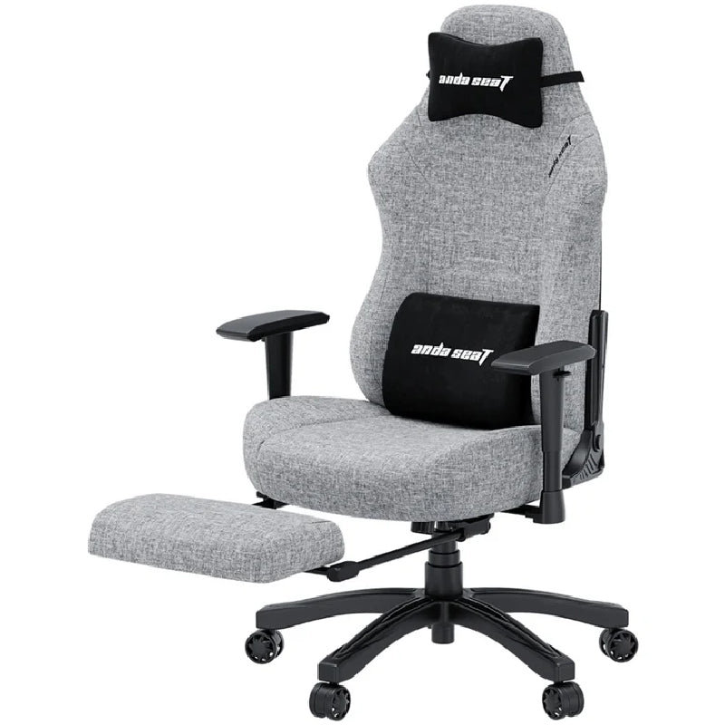 Andaseat Luna PRO Series Gaming Chair with Footrest - Grey
