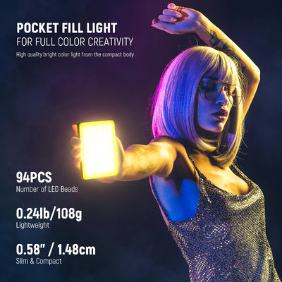 NEEWER VL67C Phone Selfie Light with APP Control - 2000mAh / 5W