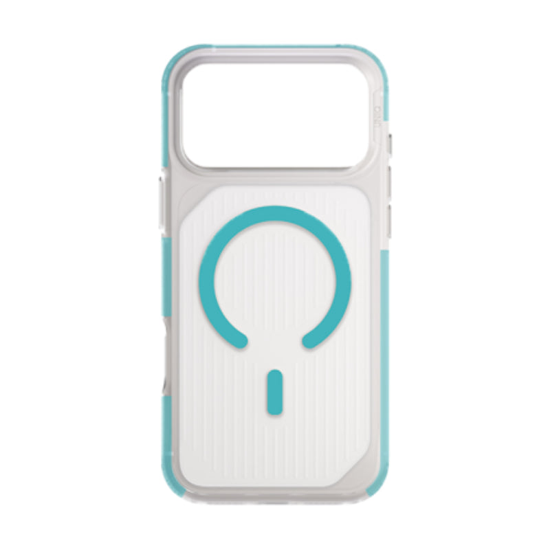 UNIQ Hybrid Combat Active Magclick Charging Case For iPhone 17 Pro Max - Frost Clear/Turquoise