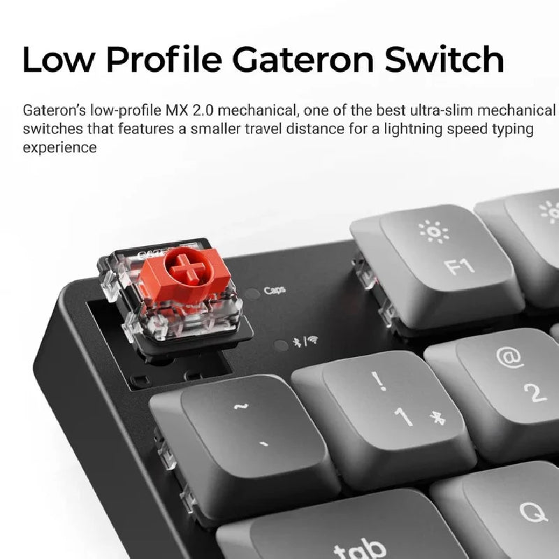 Keychron K5 Max QMK/VIA Ultra-slim Wireless Mechanical Keyboard With Red Switch - Arabic Layout