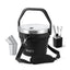 Buzio Insulated Ice Bucket with Lid Scoop Tongs and 2 Cups - 7L / Black