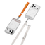 Uniq Vista Flex 2-in-1 Phone Case Lanyard and Hand Strap -  Mist Grey/Volt Orange