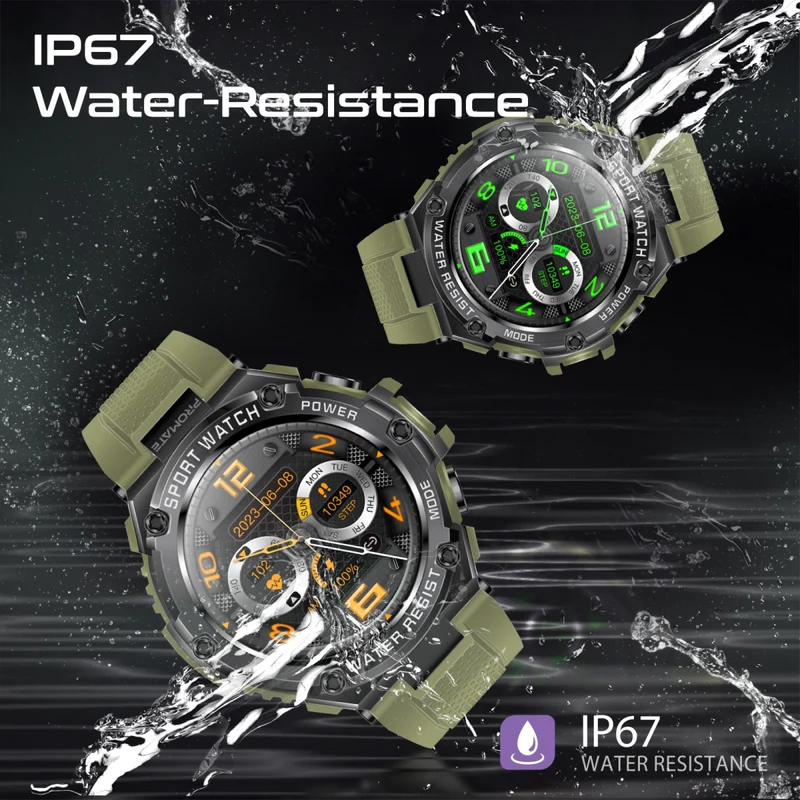 PROMATE XWatch-R19 ساعة ذكية  شاشة TFT مقاس 1.53 بوصة / بلوتوث أخضر ميدنايت
