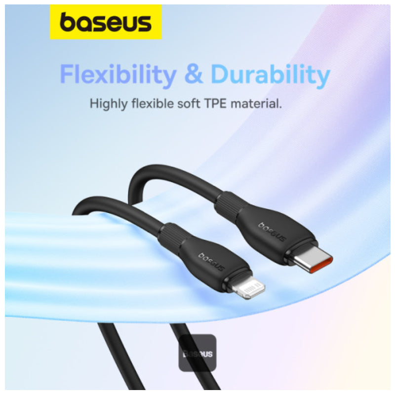 Baseus Pudding Series Fast Charging Type-C to Lightning Cable - 1.2 Meter / 20W / Cluster Black