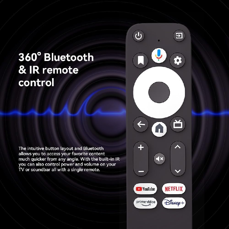 Dcolor Android TV Stick - 4K / HDMI / USB-C / Wi-Fi / Bluetooth / Black