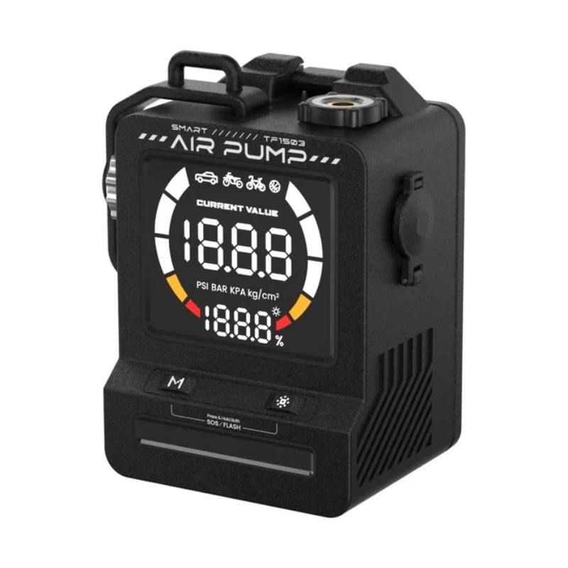 TowerTop Portable 2-in-1 Air Inflator with Camping Light - Black