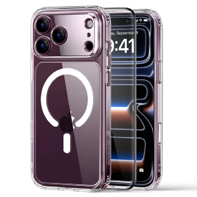 ESR Classic Hybrid Magnetic Case + Screen Protector Set for iPhone 18 Pro Max/17 Pro Max - Clear