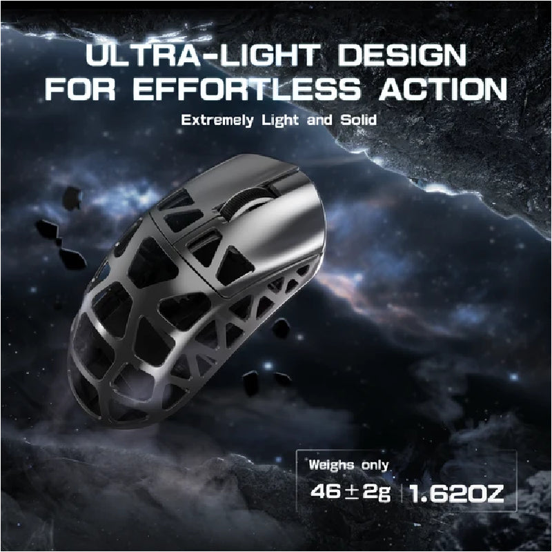 ATTACK SHARK R3 Super Light Tri Mode PAW3395 Wireless Gaming Mouse - Grey