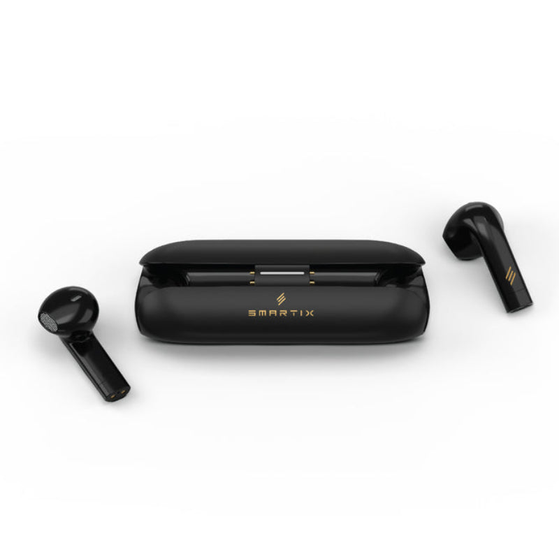 Smartix U-Slim Semi-In-Ear True Wireless Earbuds - Bluetooth / 300mAh / Black