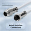 ATTACK SHARK C01 PRO Double Sleeved Type-C Coiled Cable - White